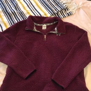 PINK quarter zip Sherpa!